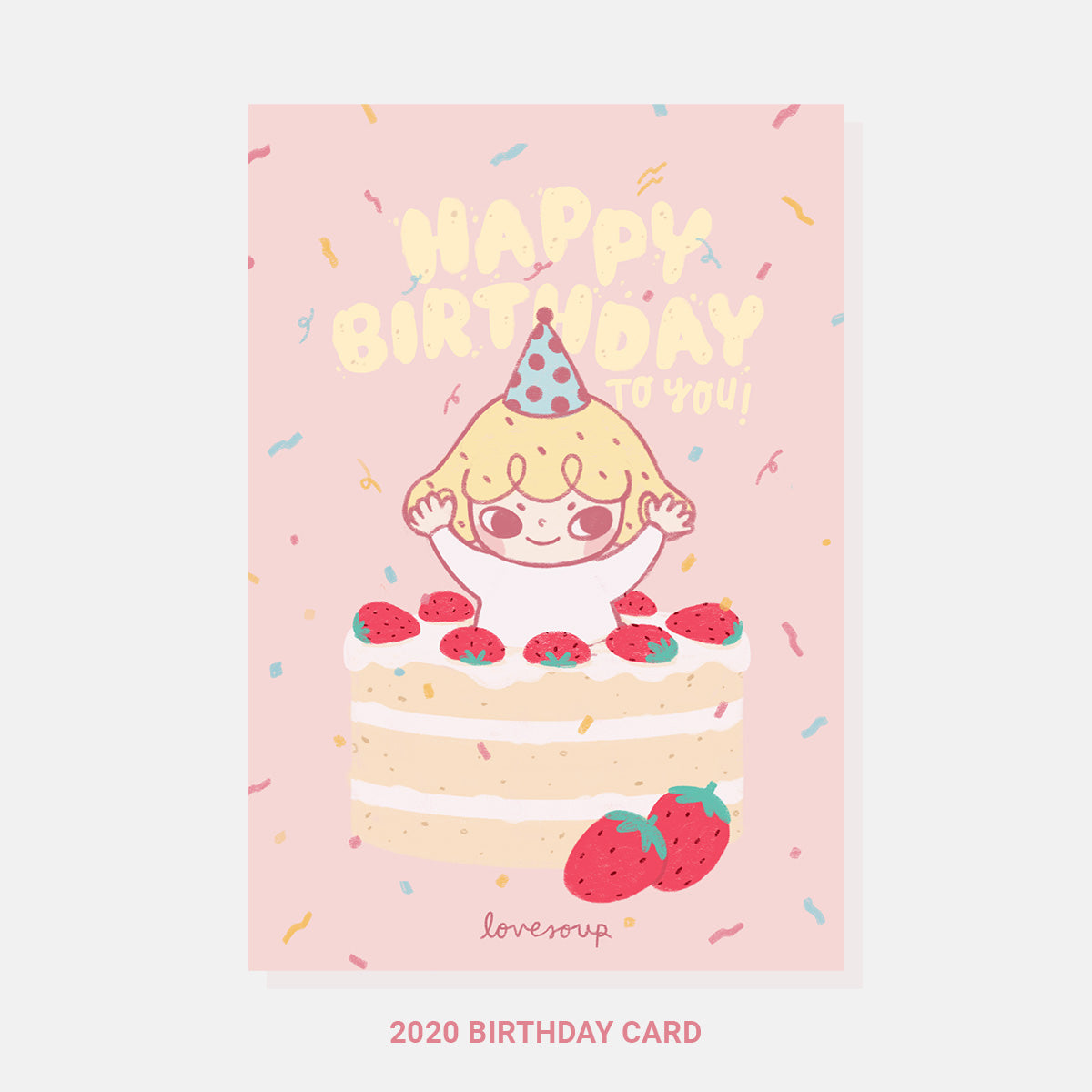 STRAWBERRY SHORTCAKE BIRTHDAY CARD SET OF 3