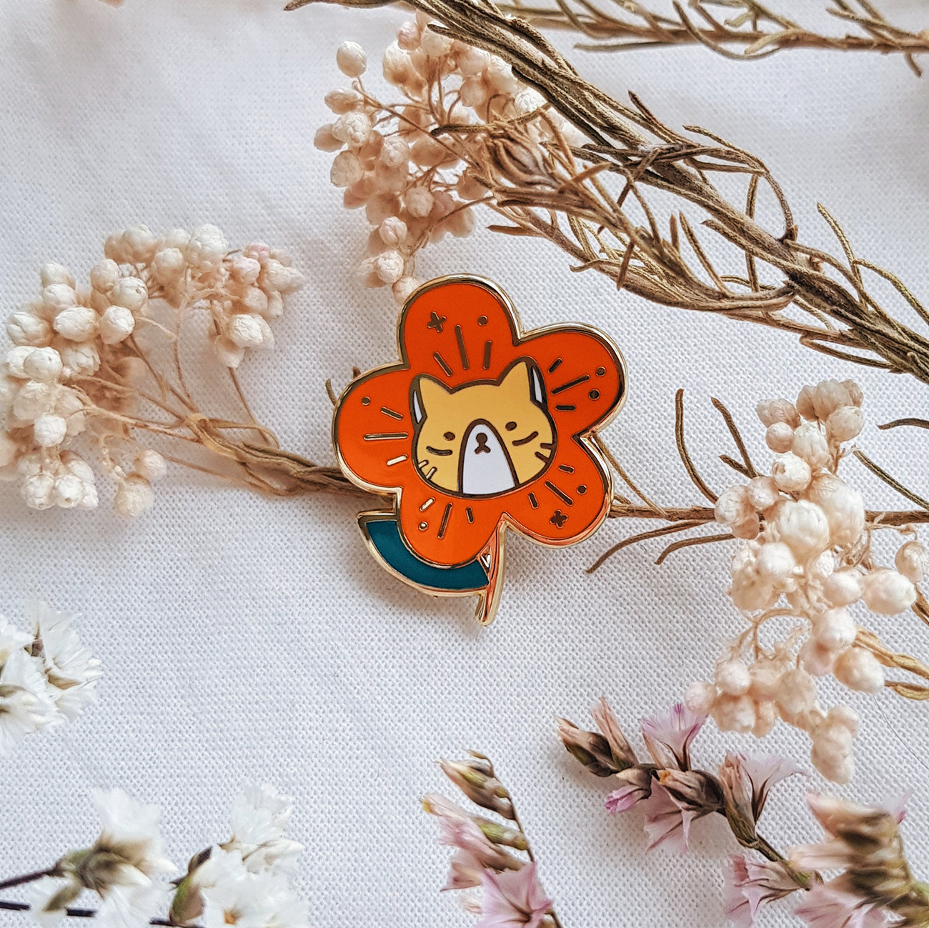 Flower Roni Enamel Pin